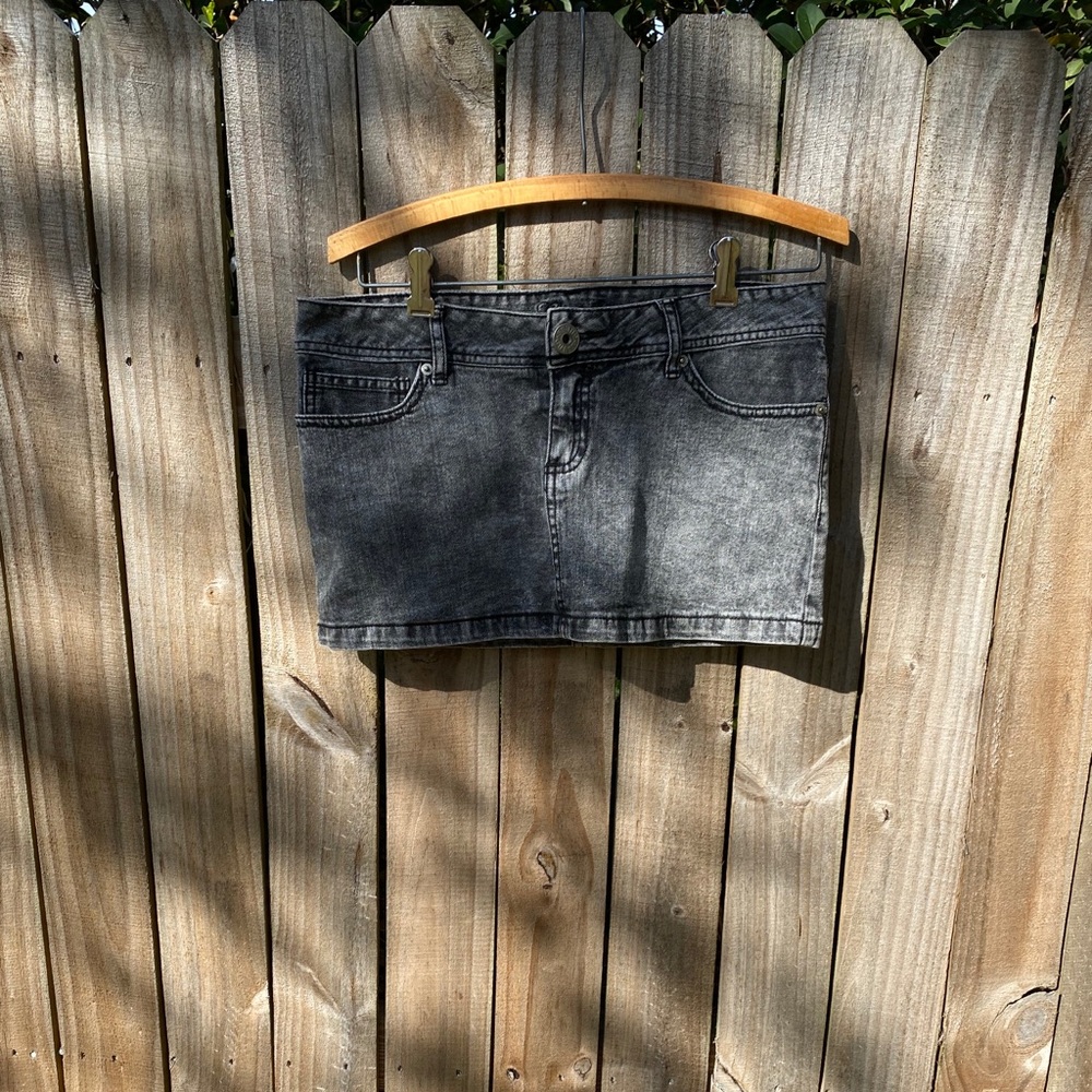Vintage GUESS Denim Moto Skirt